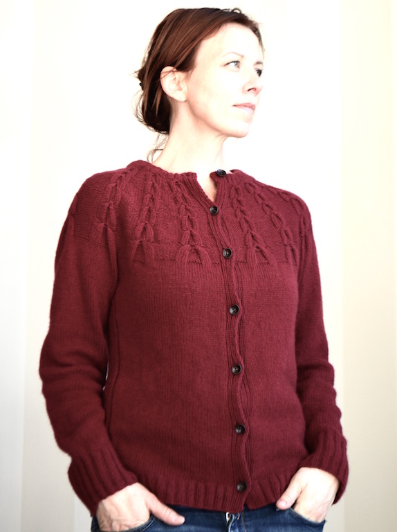 knitted cashmere cardigan drops
