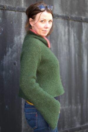 pärlesweater grön