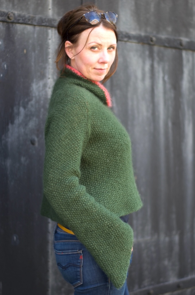 pärlesweater grön