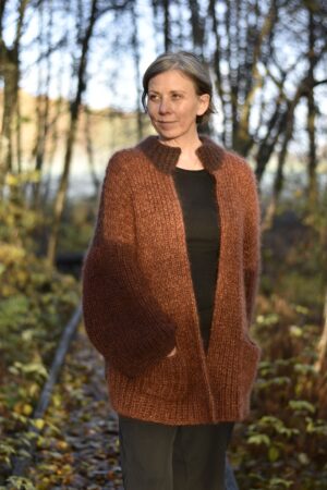 Patentstickad jacka i Langyarns Mohair Luxe