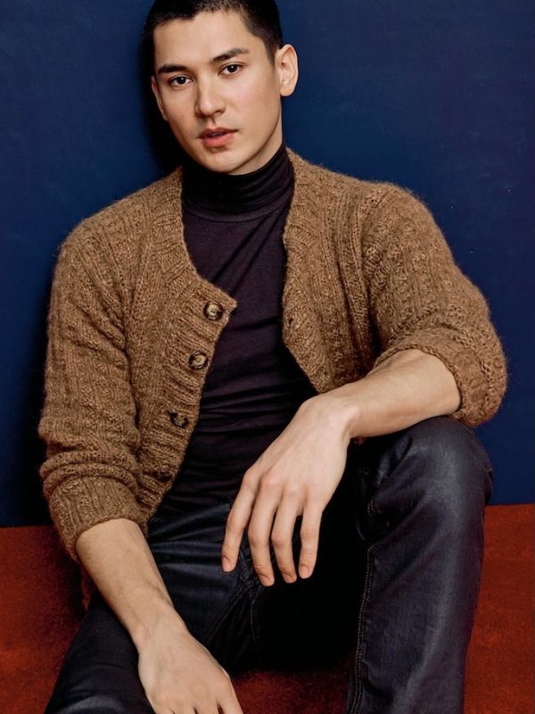 Quentin topdown kofta i Langyarns Baby Lama