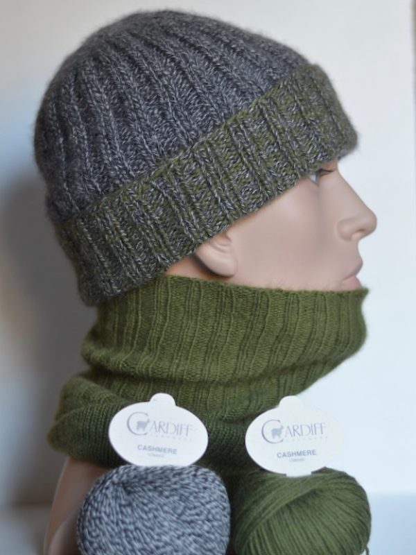 Hunters Cashmere Hat ribbstickad cashmeremössa gray