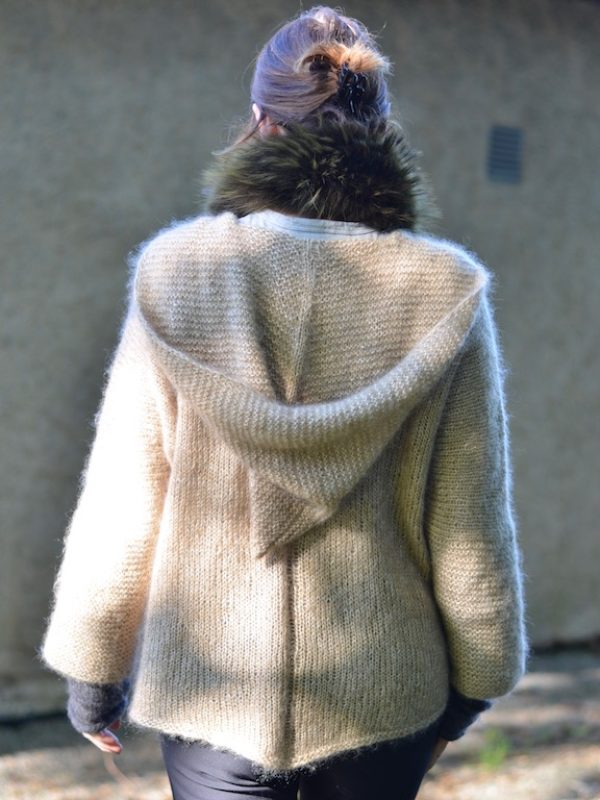 Shimmerhoodie i Langyarns Mohair Luxe